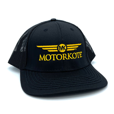 MotorKote Trucker Hat  Limited Edition Black with Gold Logo Snapback